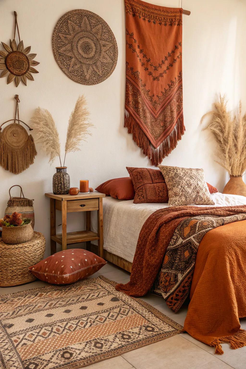 Earthy ornamentation enriches the natural ambiance.