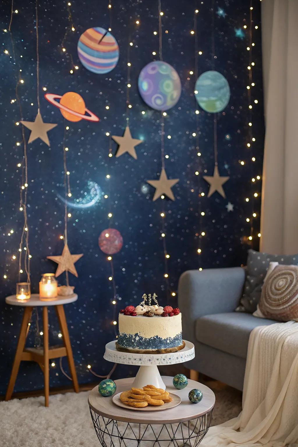A cosmic voyager theme takes your cake smash to new heights.