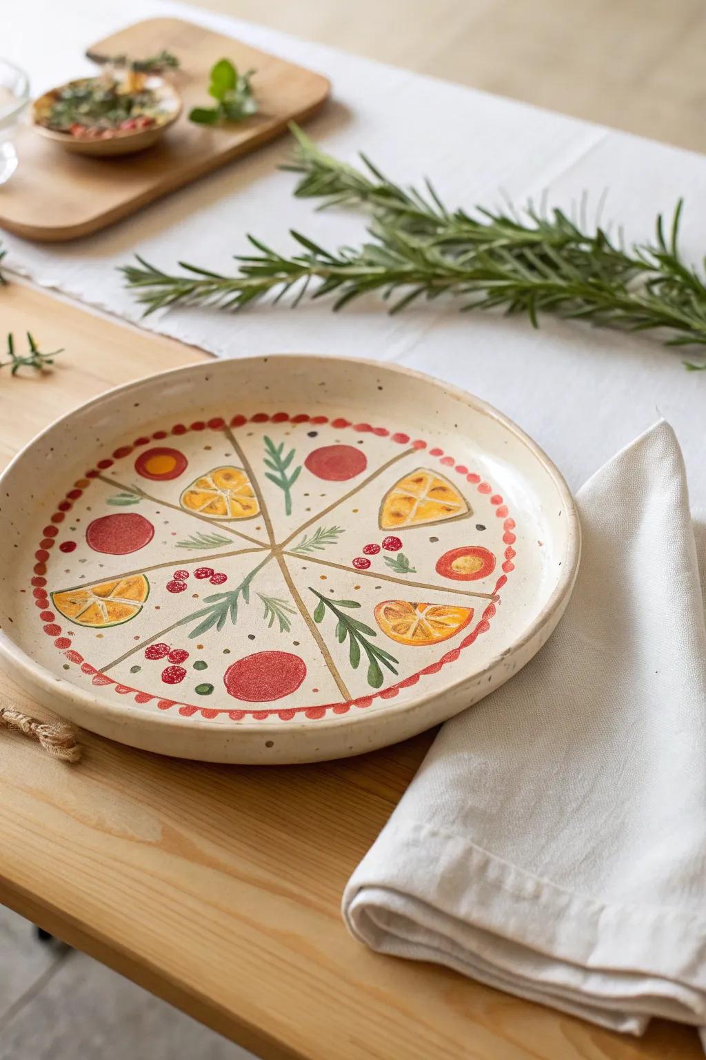 Enhance your movie evenings with a touch of artistry. This pizza-themed ceramic serving dish combines ease with playful design, perfect for the modern foodie.