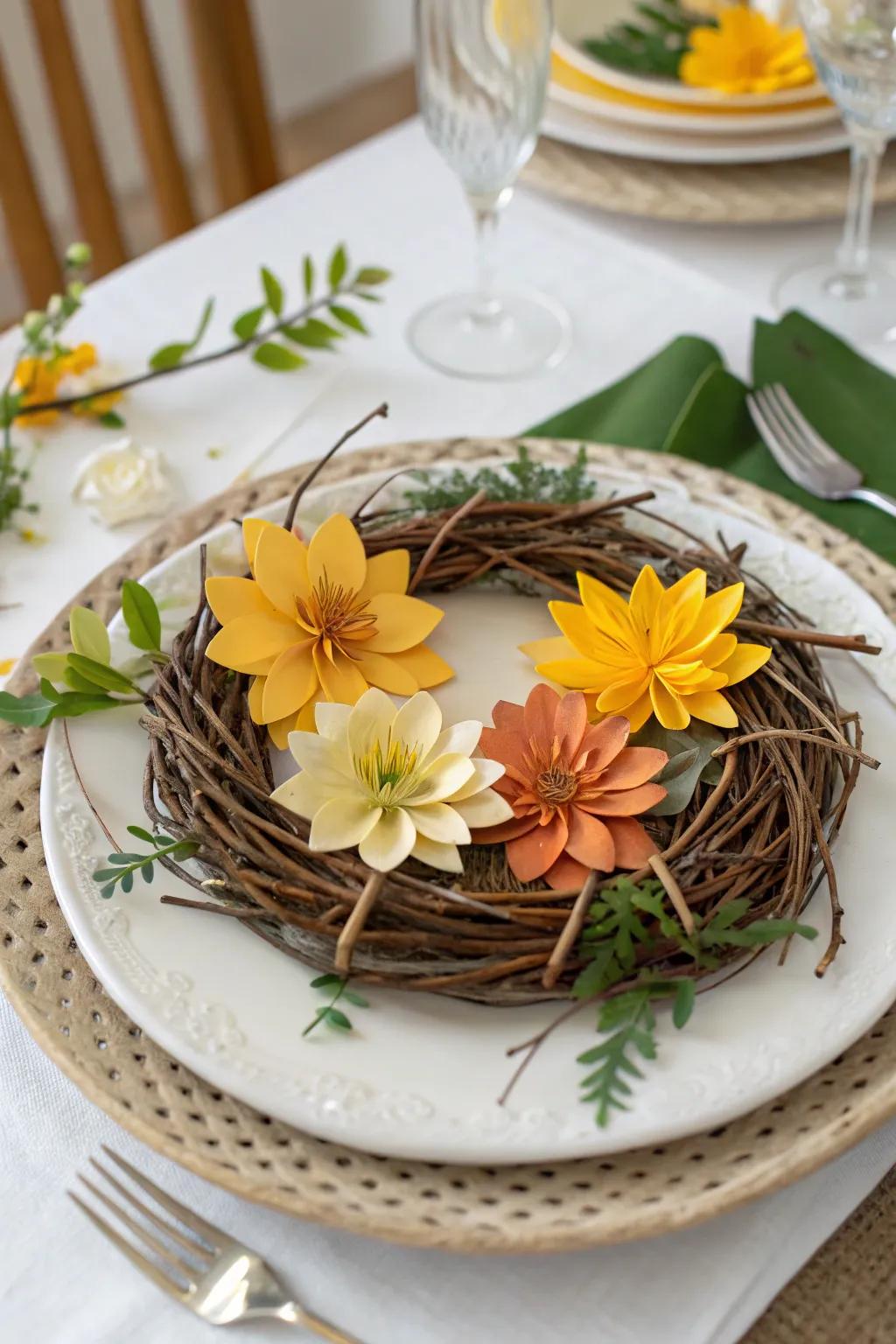 Embrace green living with a chic and sustainable centerpiece.