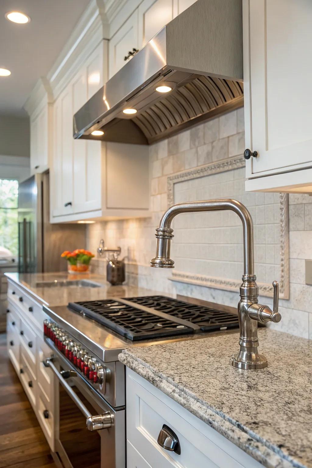 A practical pot filler adding convenience to your cooking.