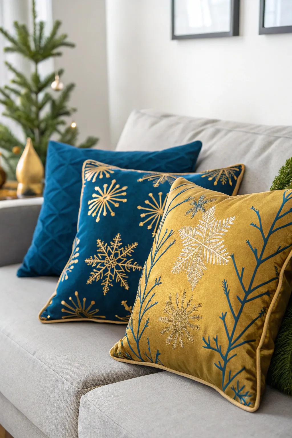 Strong colors make a striking holiday impression.