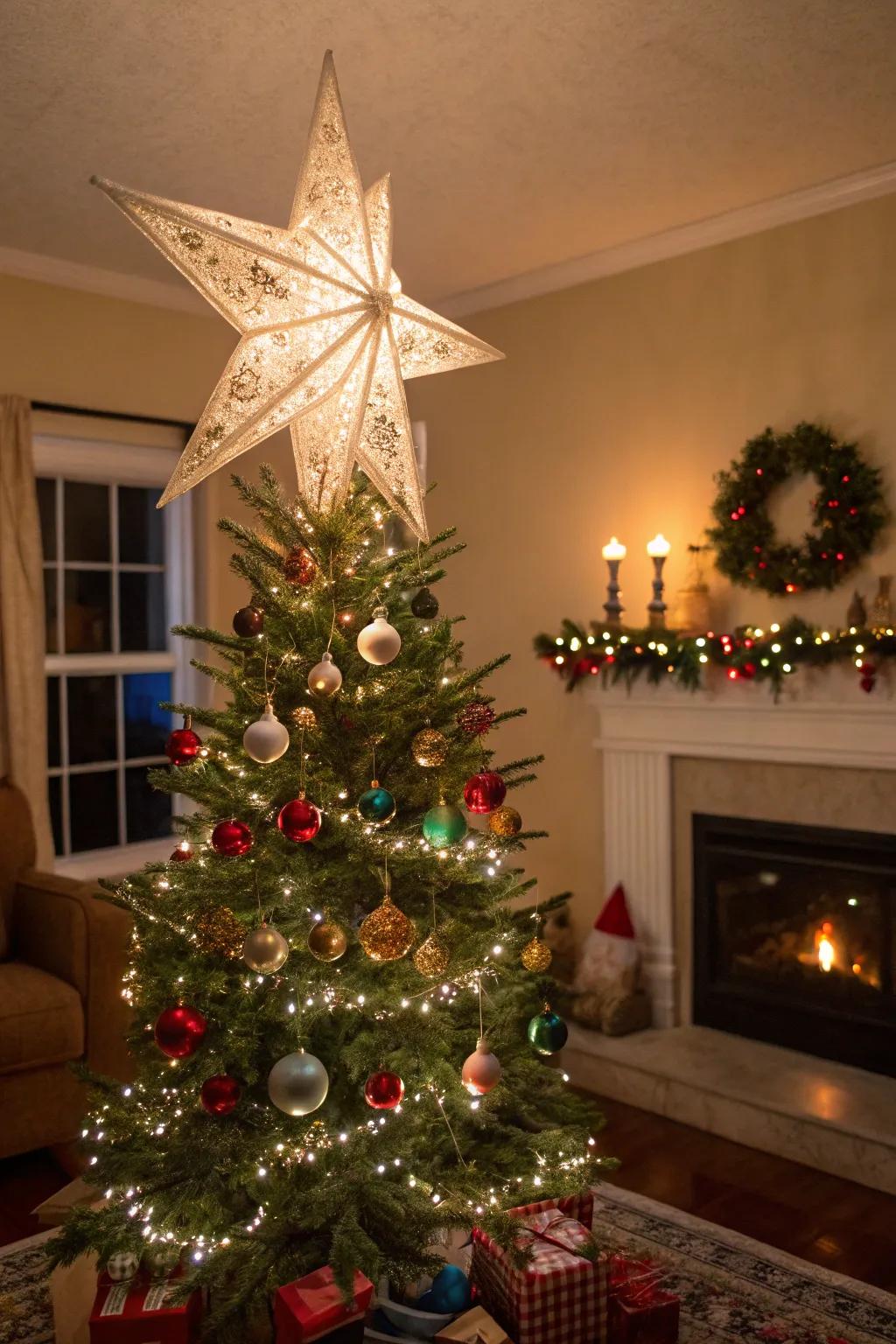 A shell star adds vintage sophistication and charm.