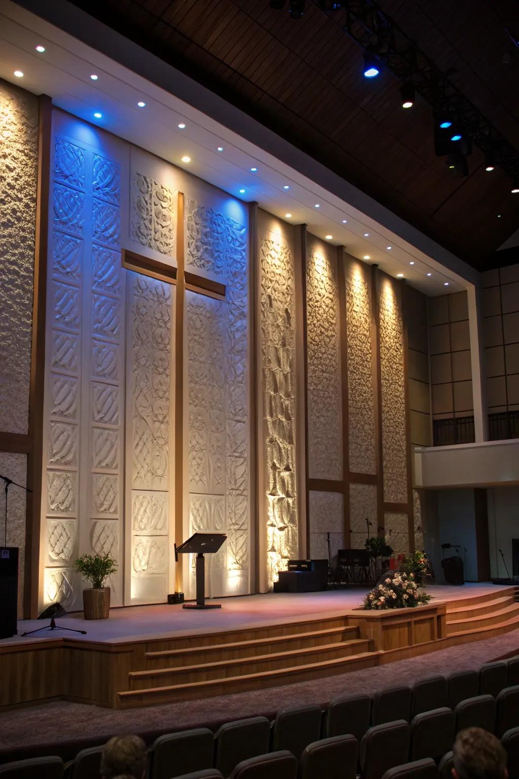 Textured panels enrich your platform via visual depth and interest.