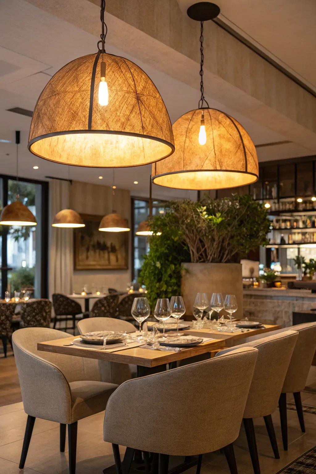 Unique light fittings add personality and style to any room.