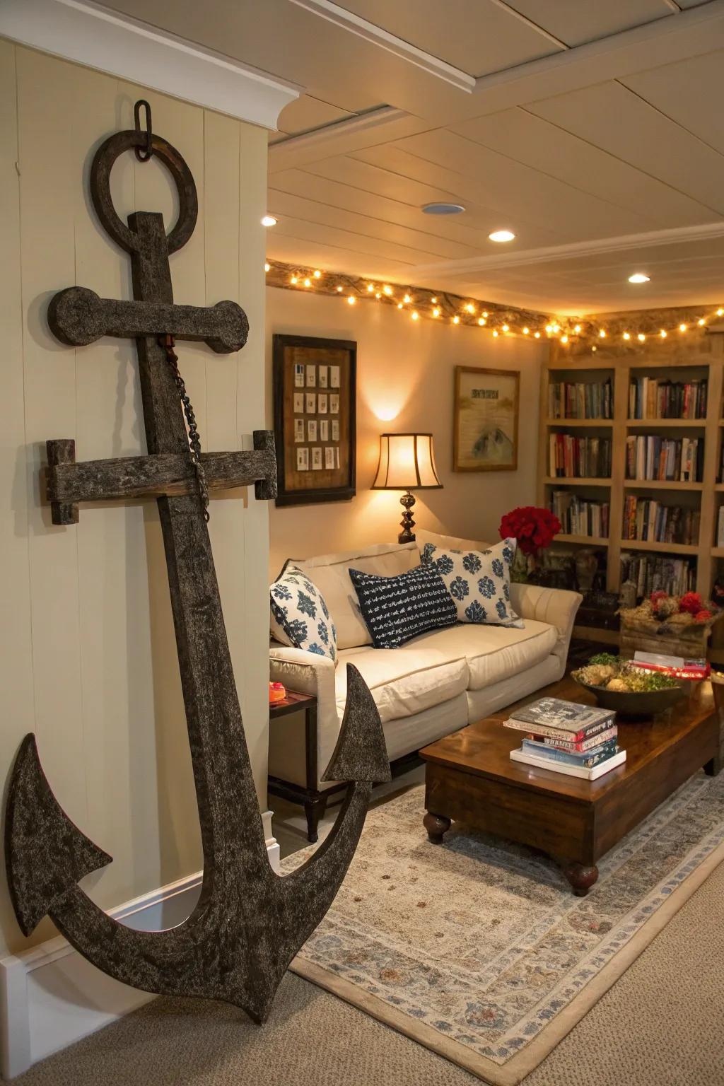 A statement nautical piece adds character.