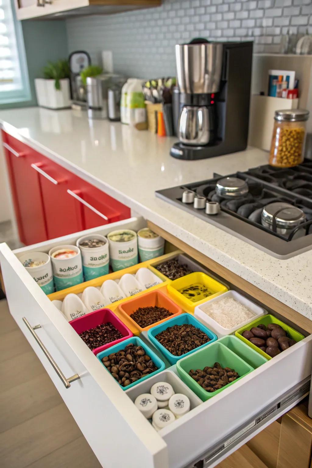 Color-coding makes organization appealing and practical.