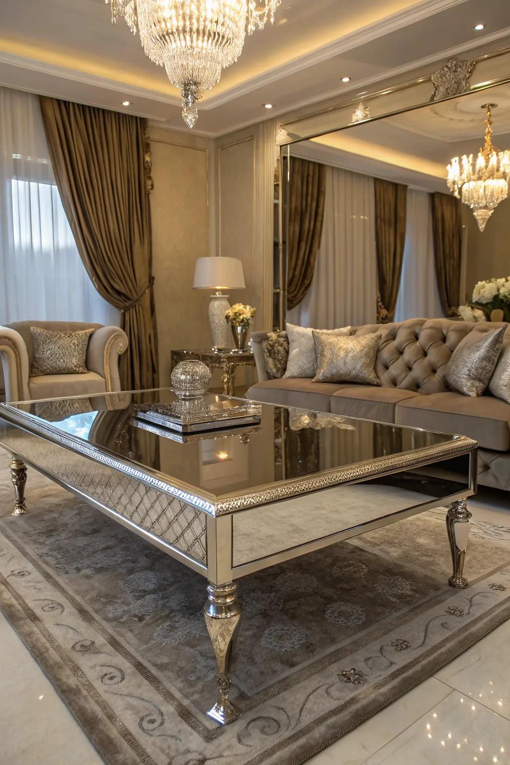Metallic finishes introduce a magical touch to modern glam spaces.
