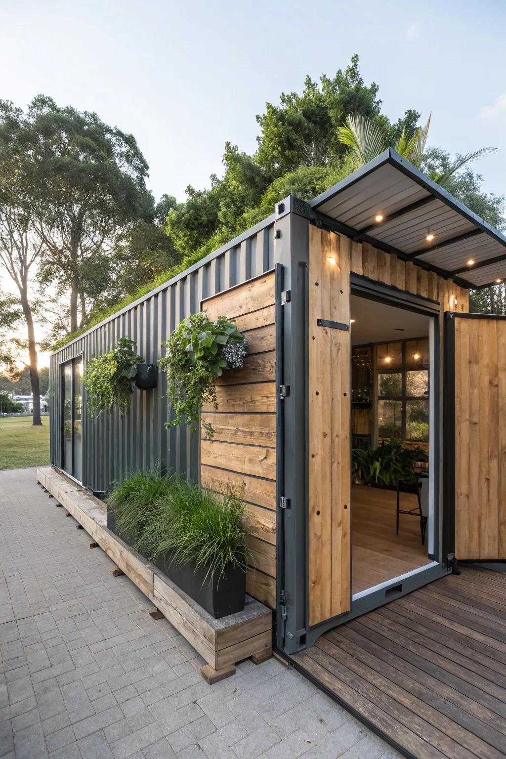 For a more environmentally friendly storage option, include eco-friendly elements into your container.