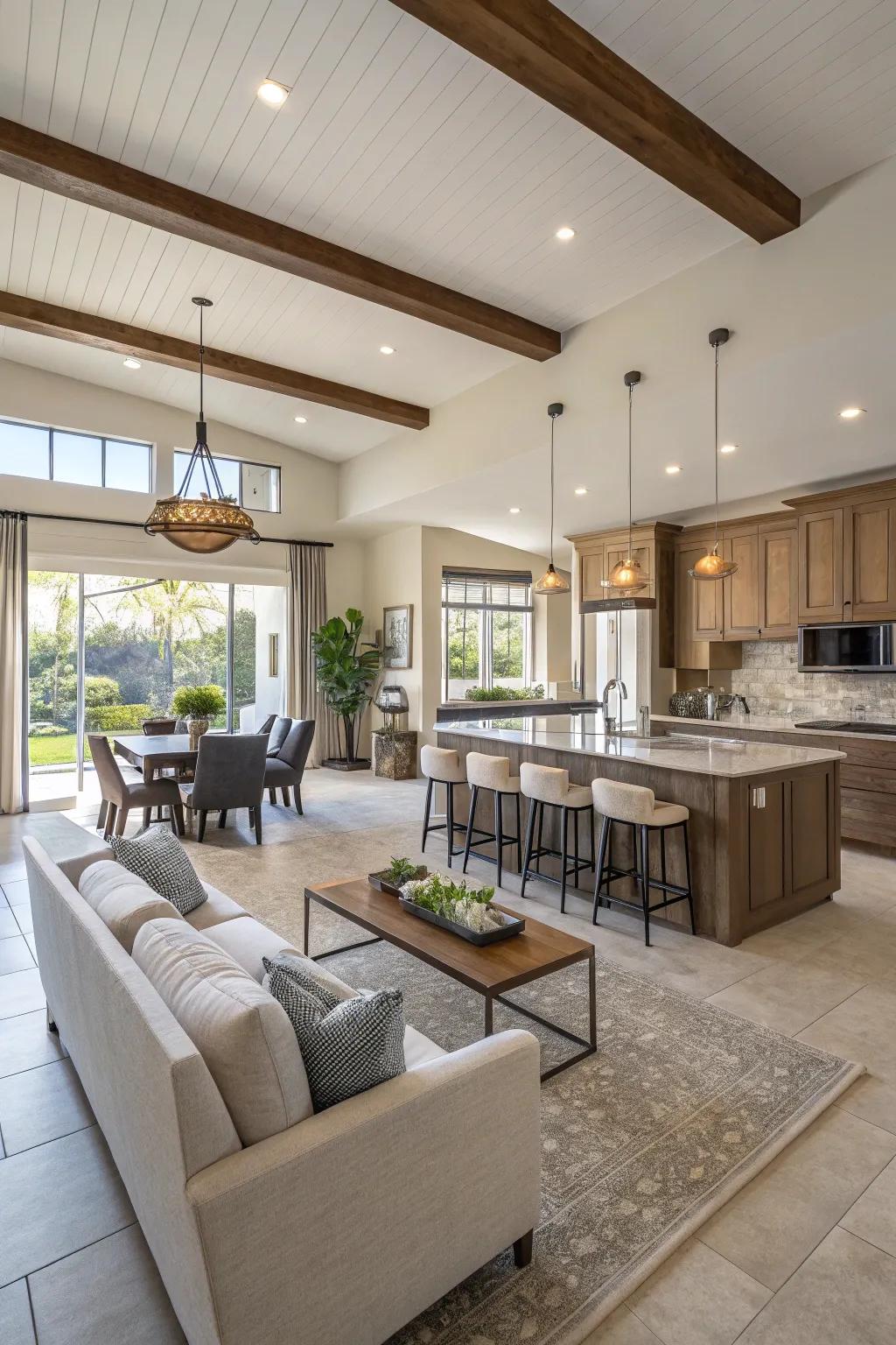 Enhance connection with open concept design.