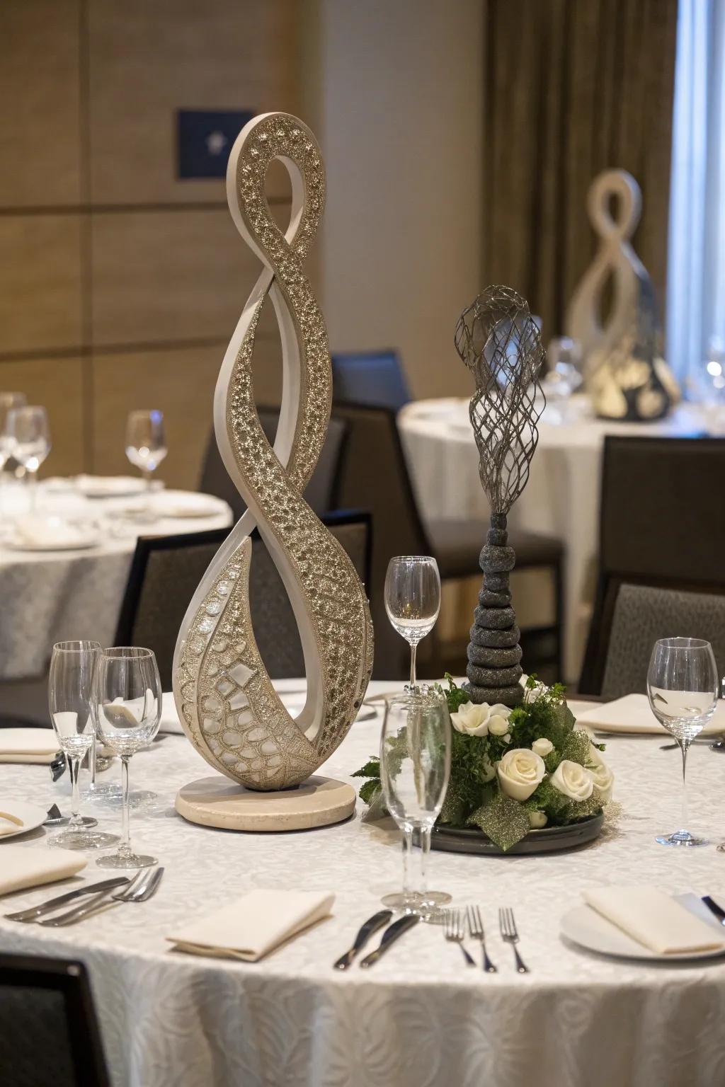 Artful sculpture creating a robust visual statement.