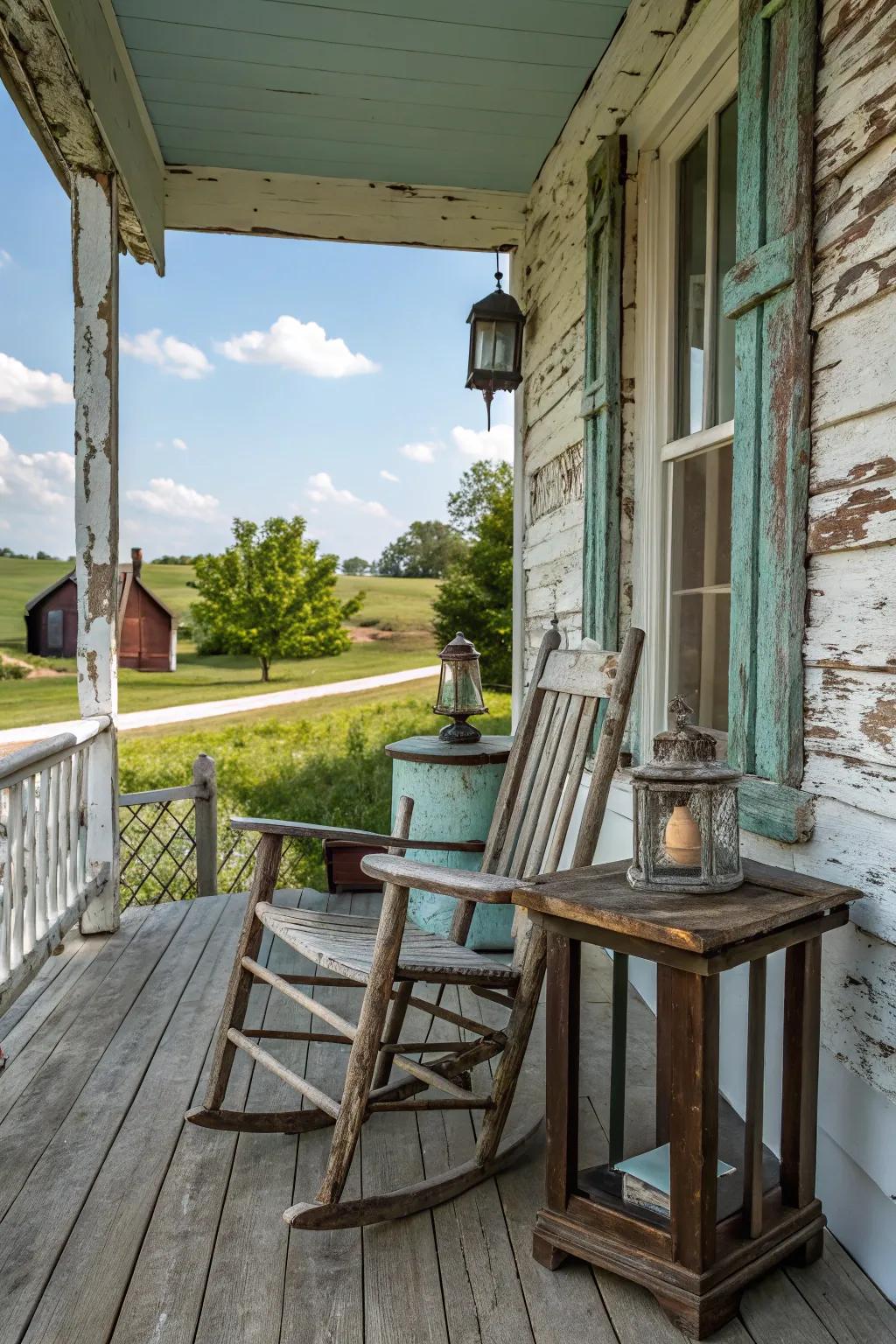 Weathered finish adds character and history to your porch.