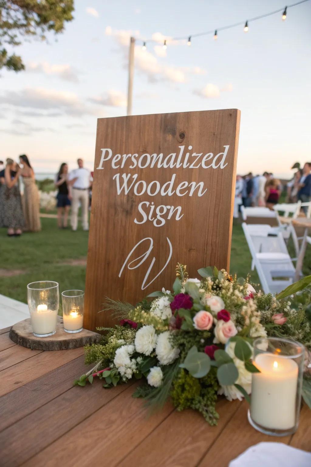 Customized signage renders attendees feeling valued and cherished.