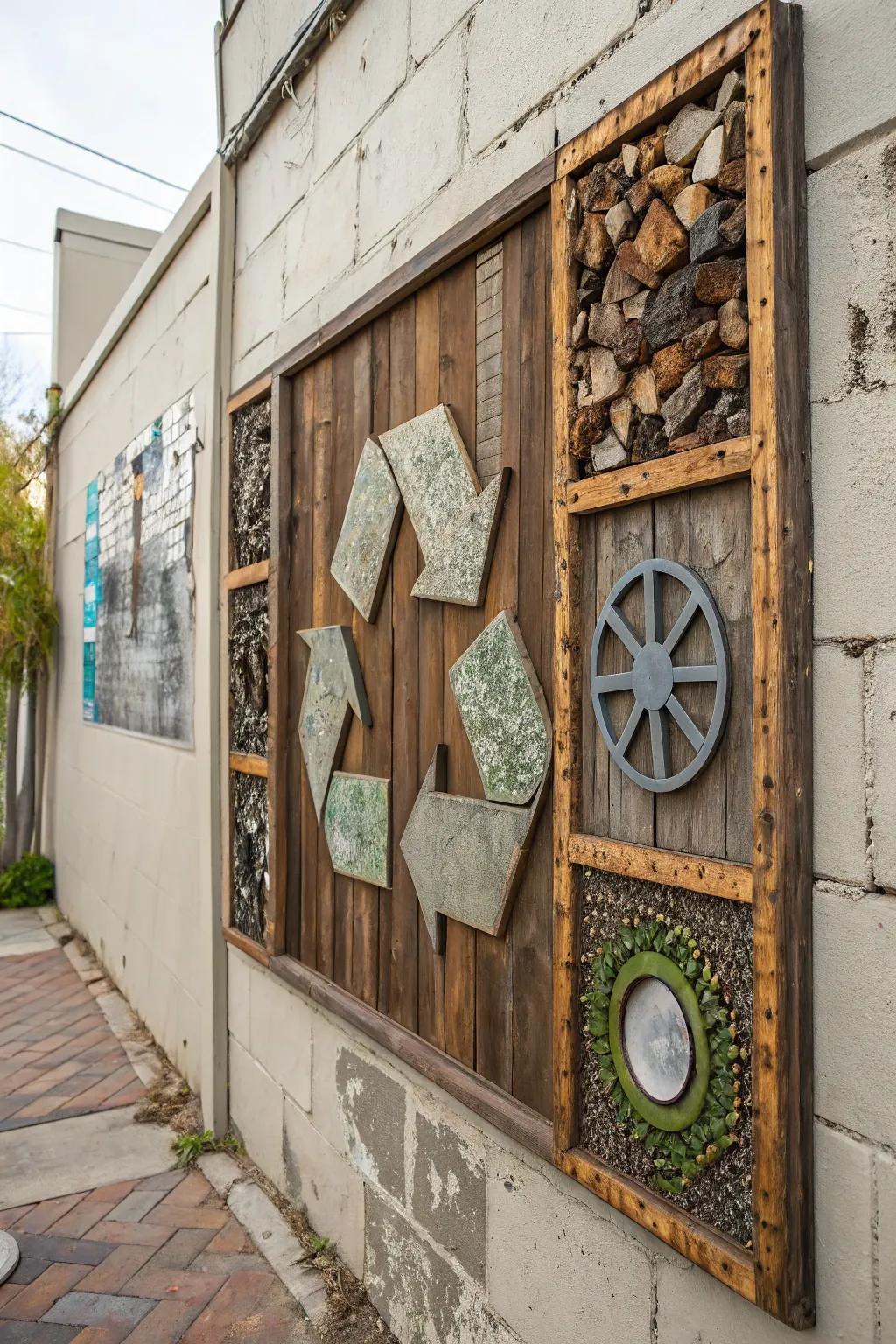 Upcycled art transforms everyday objects into beauty.