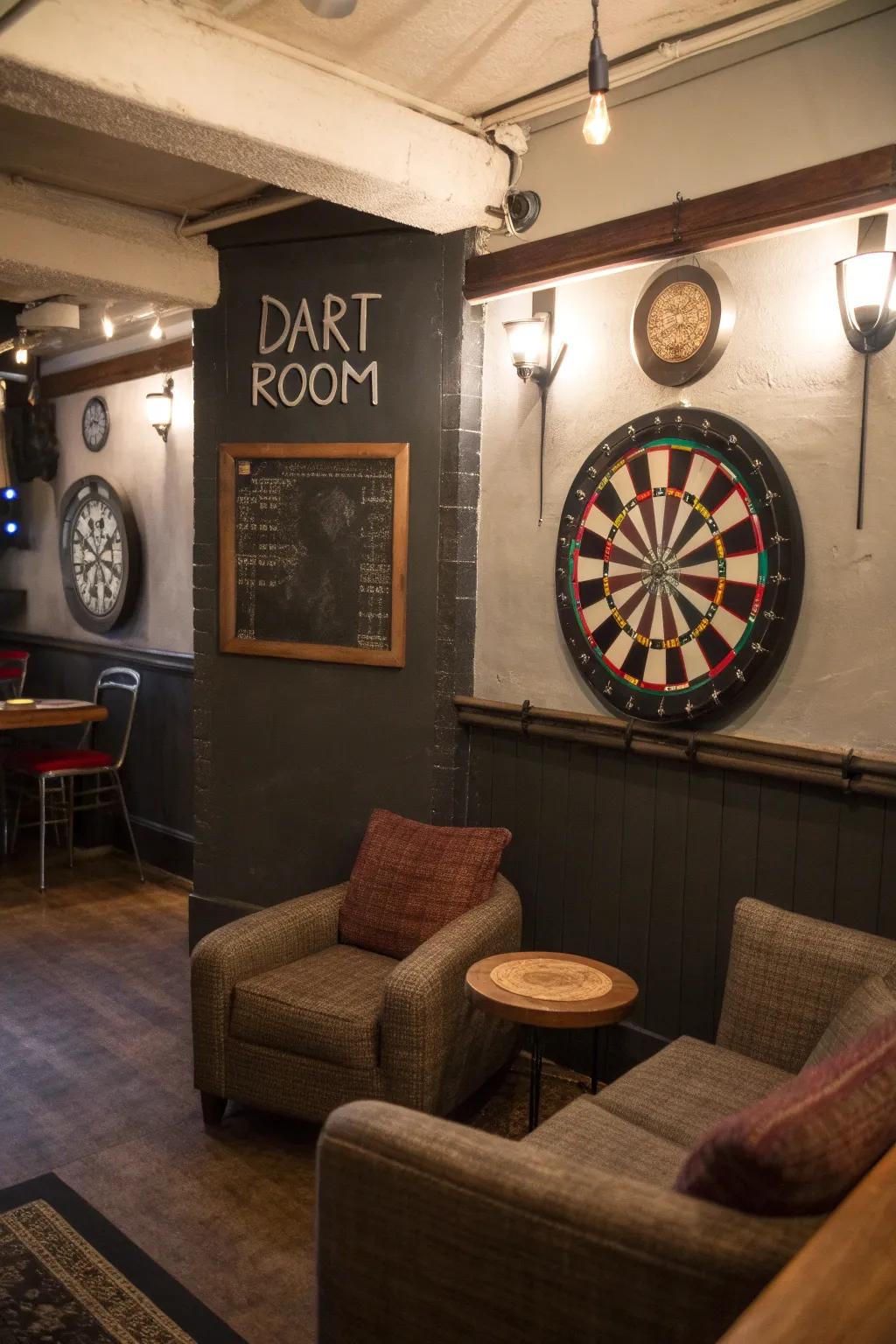 Vintage black boards combine charm and practicality.