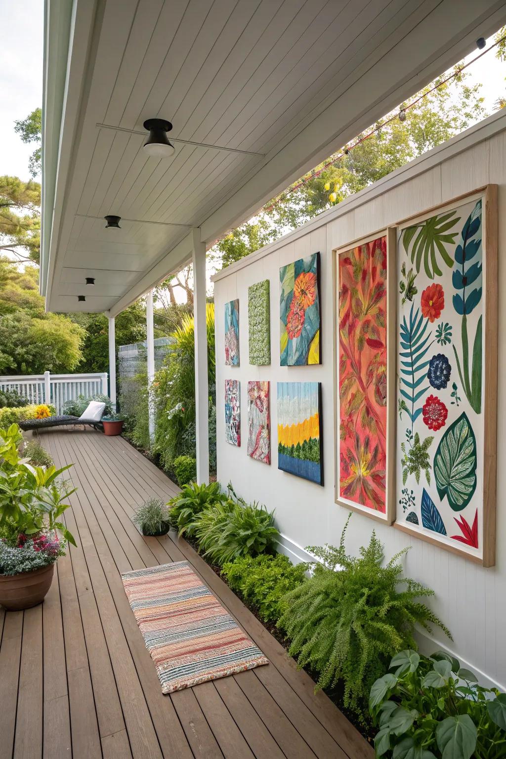 Introduce interest with captivating outdoor art.