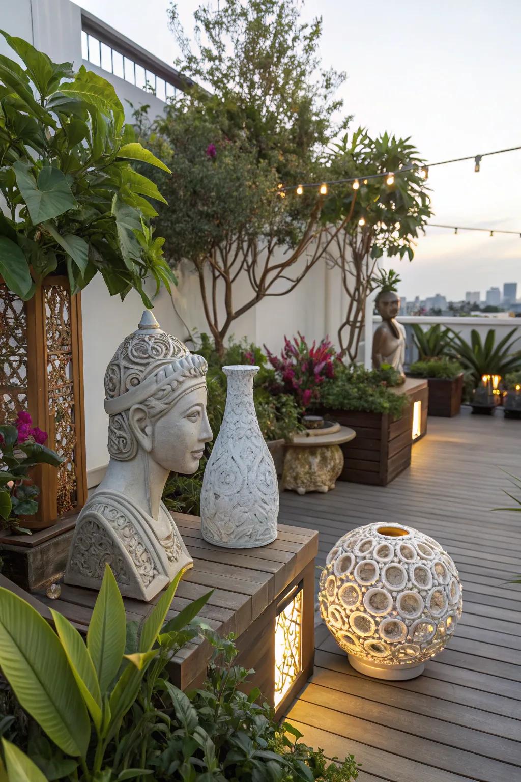 Art brings a style to the deck.