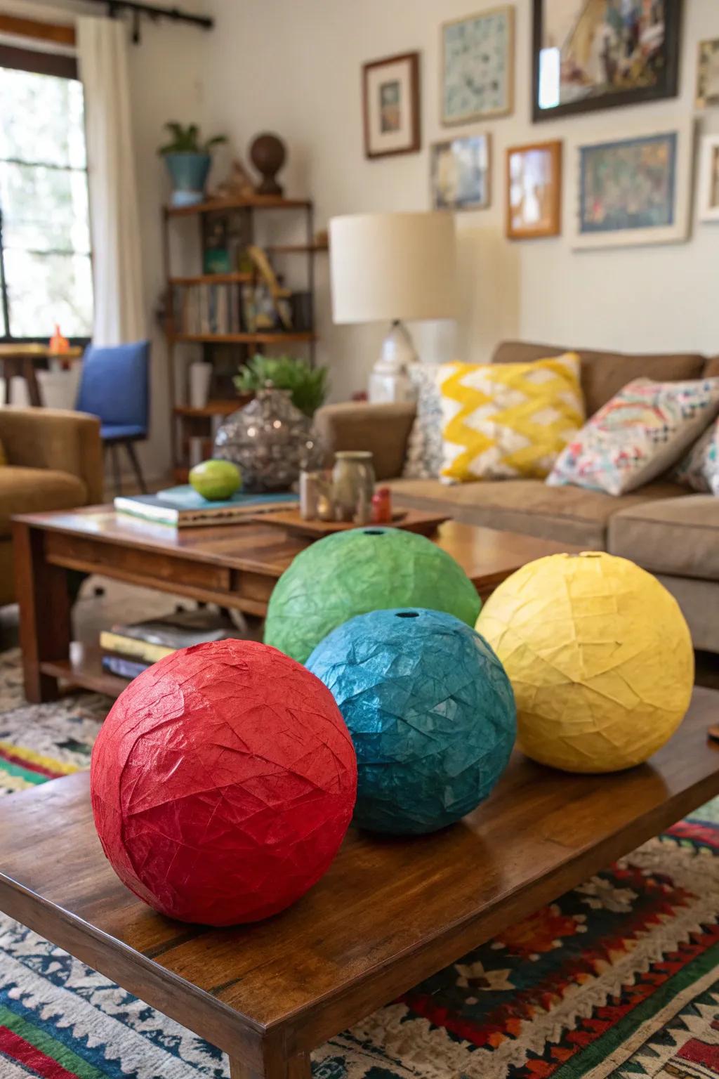 Paper mache spheres for a creative handmade touch