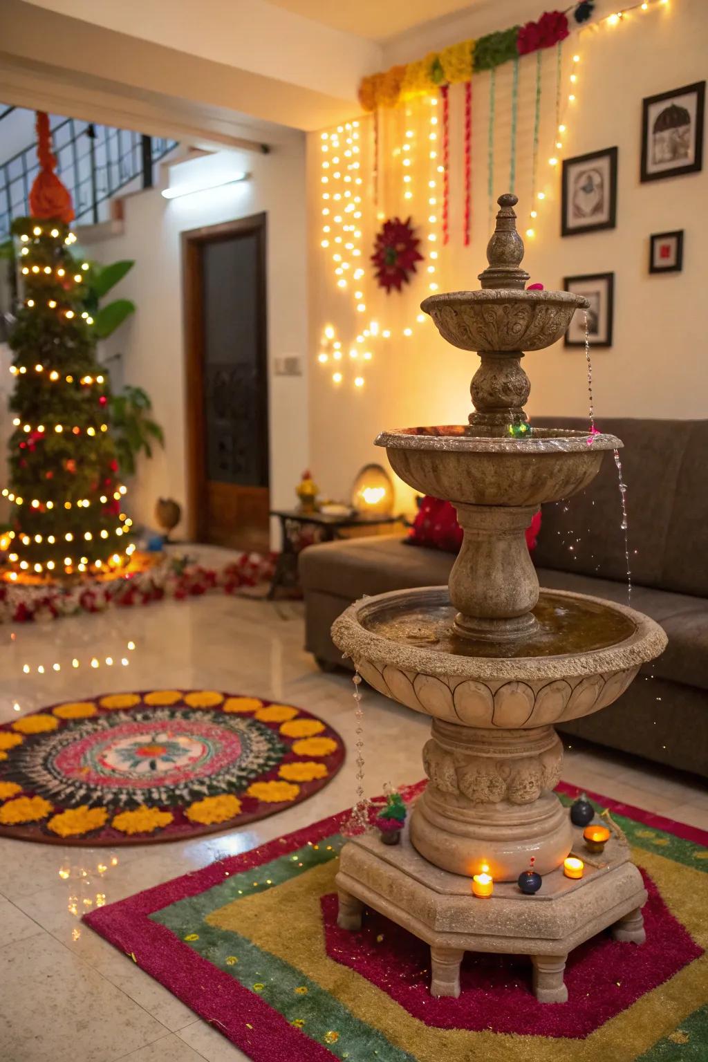 Water features create calmness and elegance.
