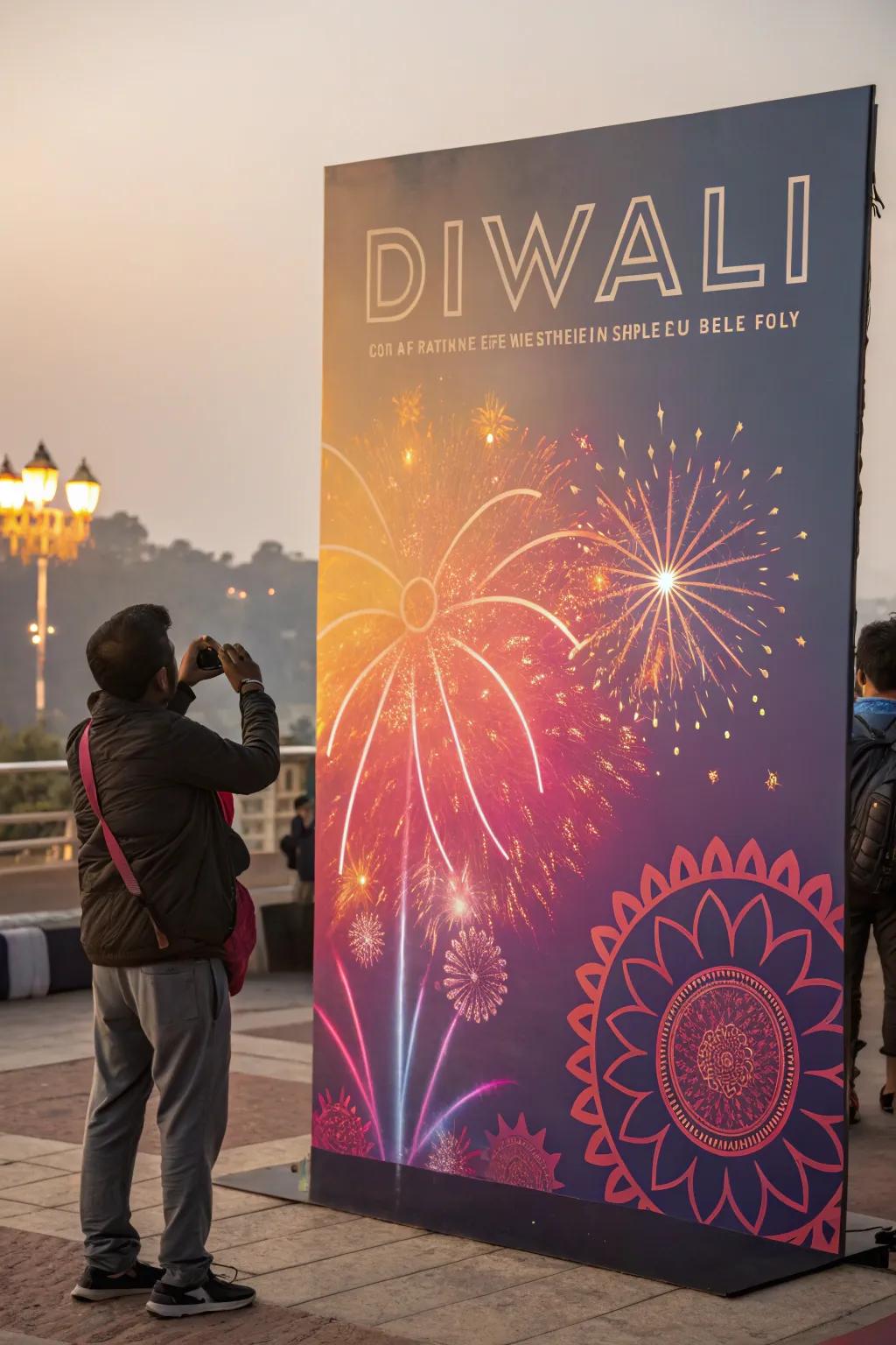 A modern uncommon art Diwali poster.