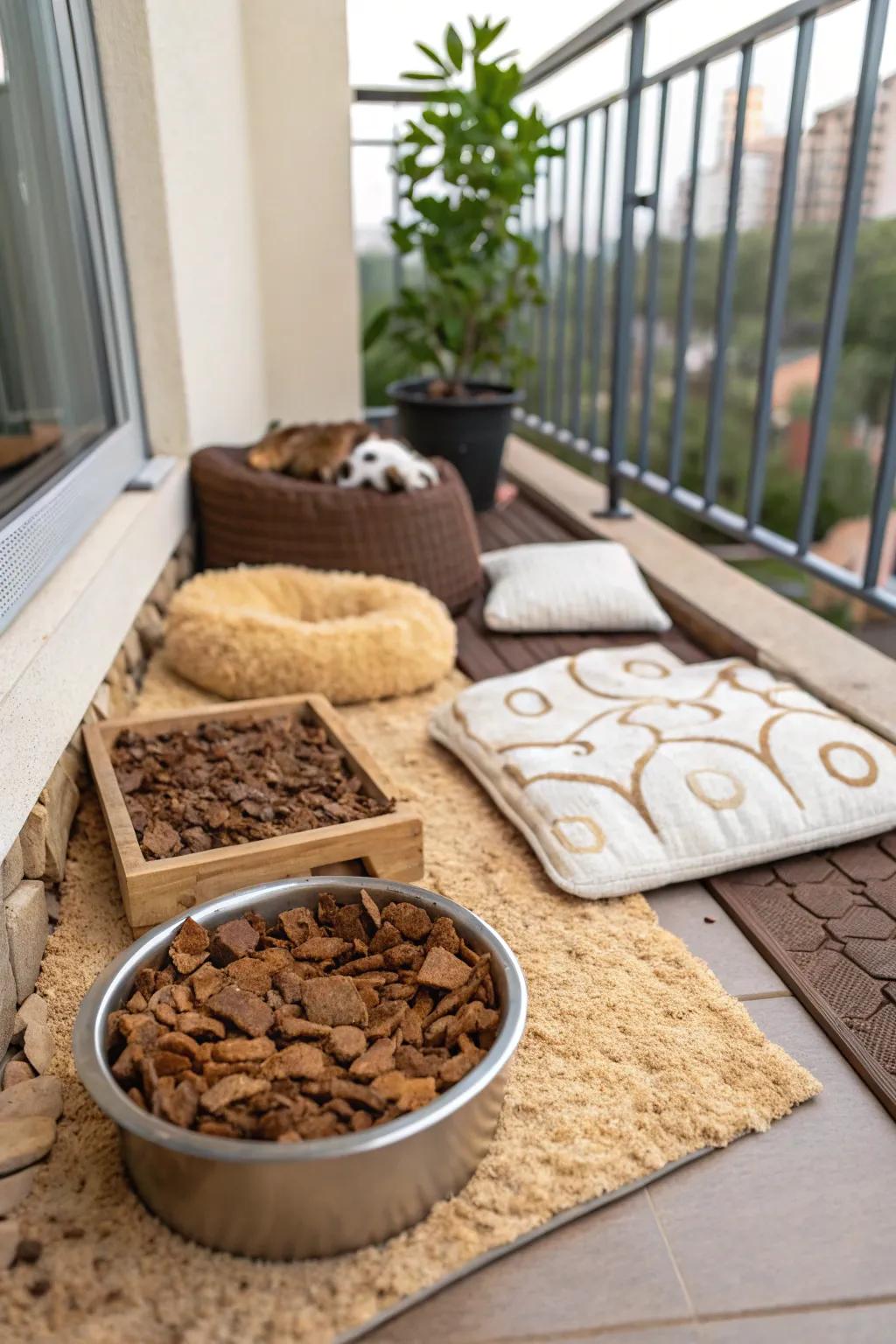 Various textures add interest and fun for dogs.