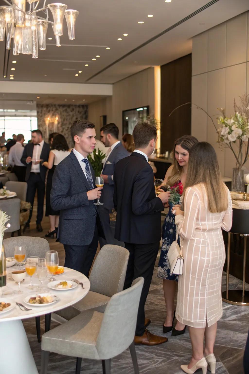 A themed attire suggestion injecting a playful and harmonious element to the brunch.