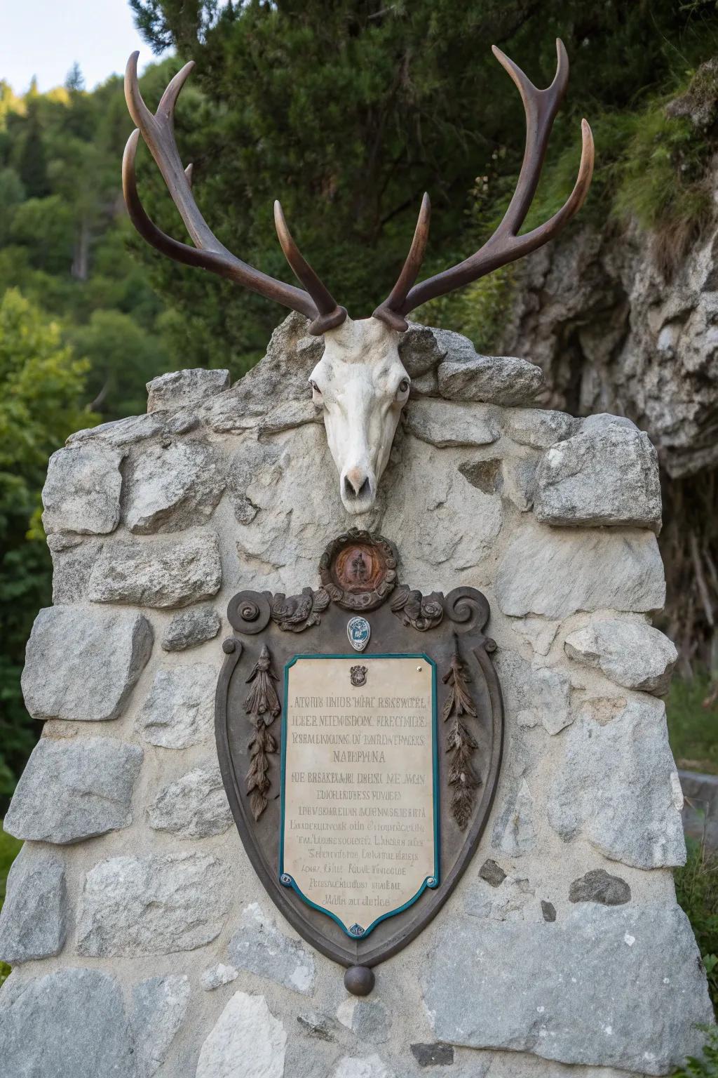 Rock backgrounds add a touch of nature.