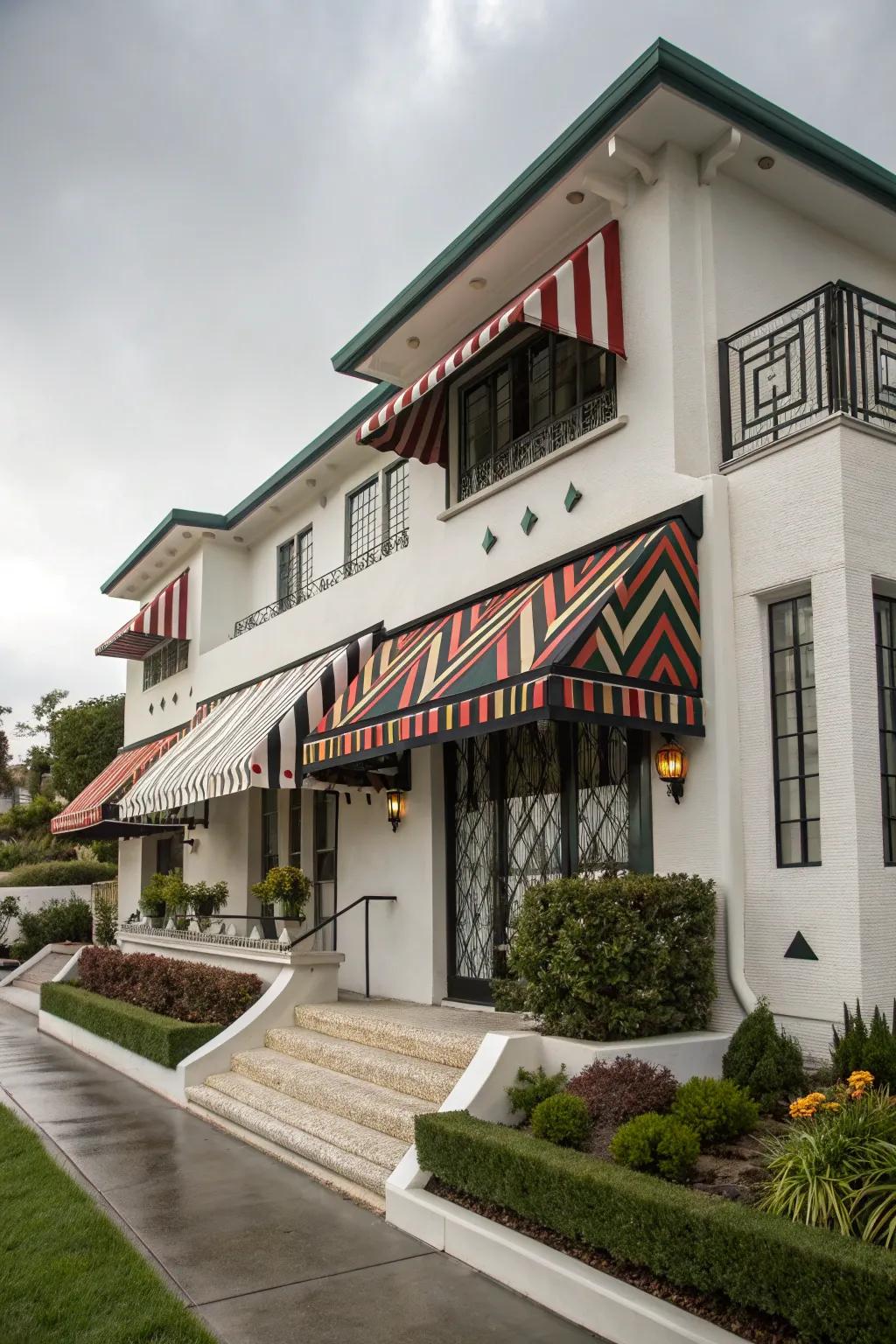 Art Deco-inspired shades add a touch of vintage glamour.