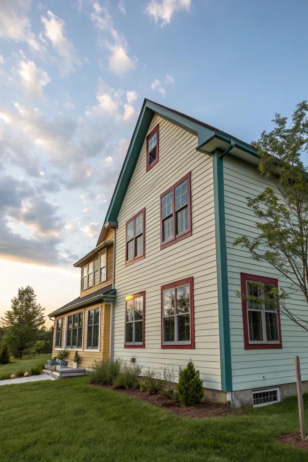 Blending styles can create a distinctive and eclectic exterior.