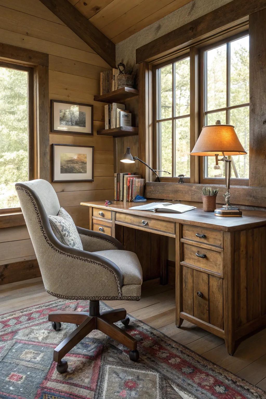 Comfortable seating for extended work durations.