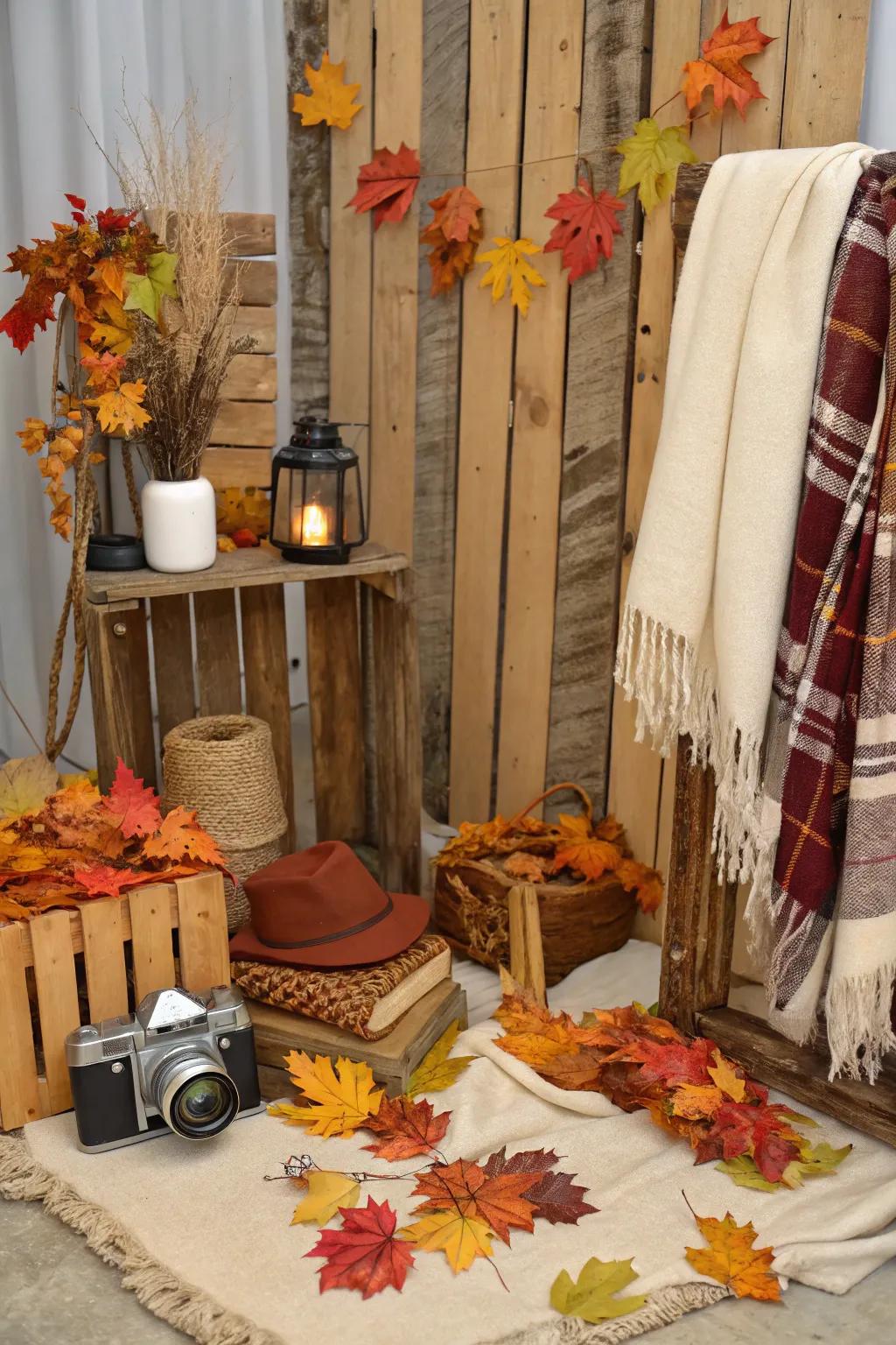 Capture the season's charm using a themed snapshot setting.