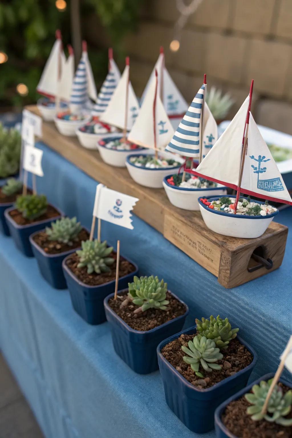 Thoughtful themed favors for guests to take home as a remembrance.
