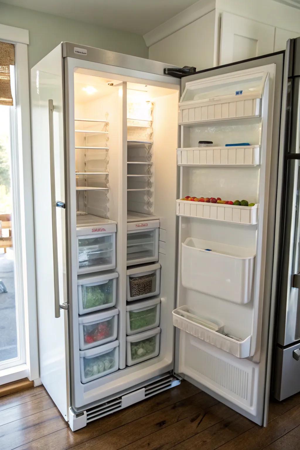 Spring rods enable customizable organization.