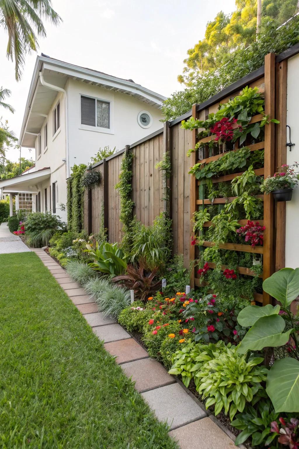 Maximize greenery with an upright garden surround