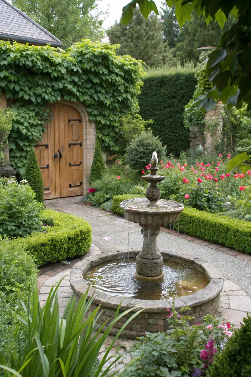 A water feature brings a sense of peace and elegance to your garden.