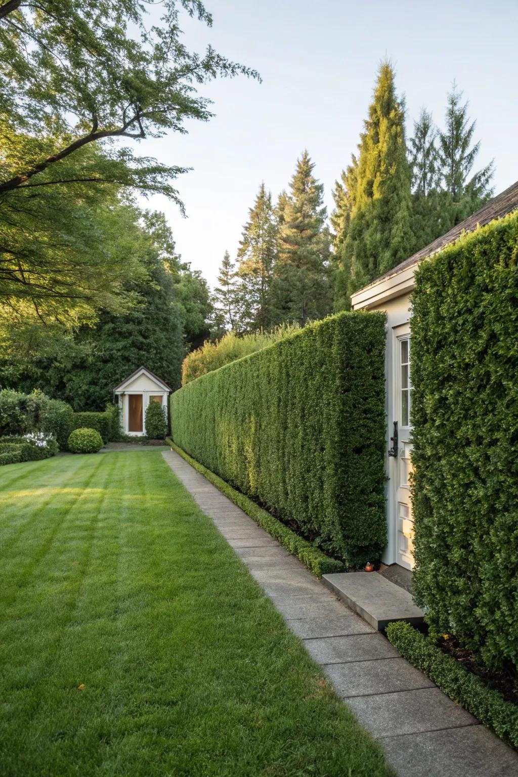 Hedges deliver a natural and living fence alternative.