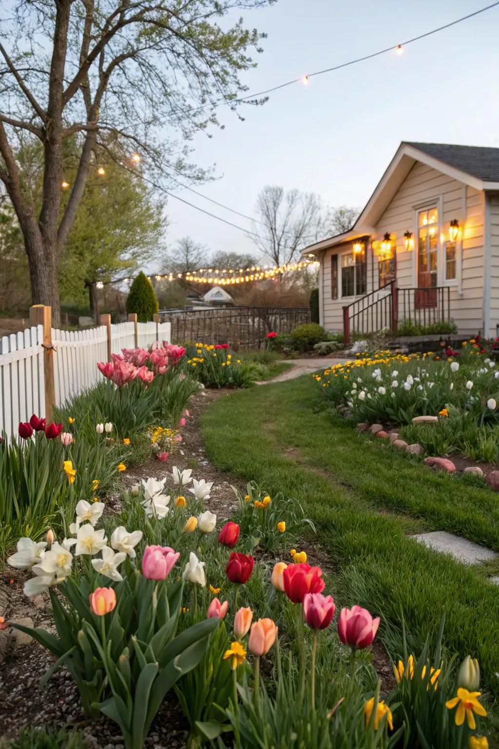 Seasonal bulbs bring beauty to the garden.