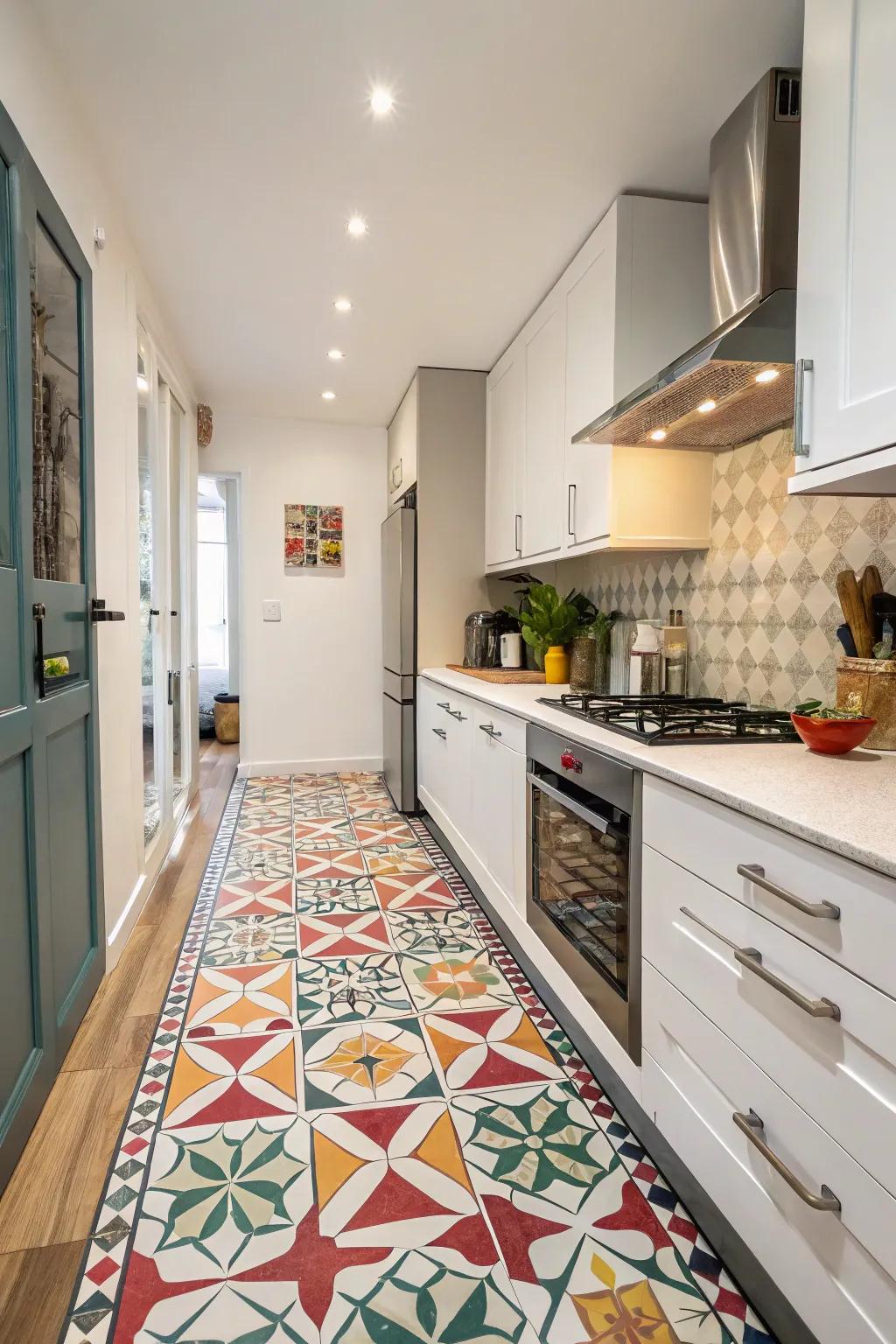 A bold floor design can be a stunning focal point.