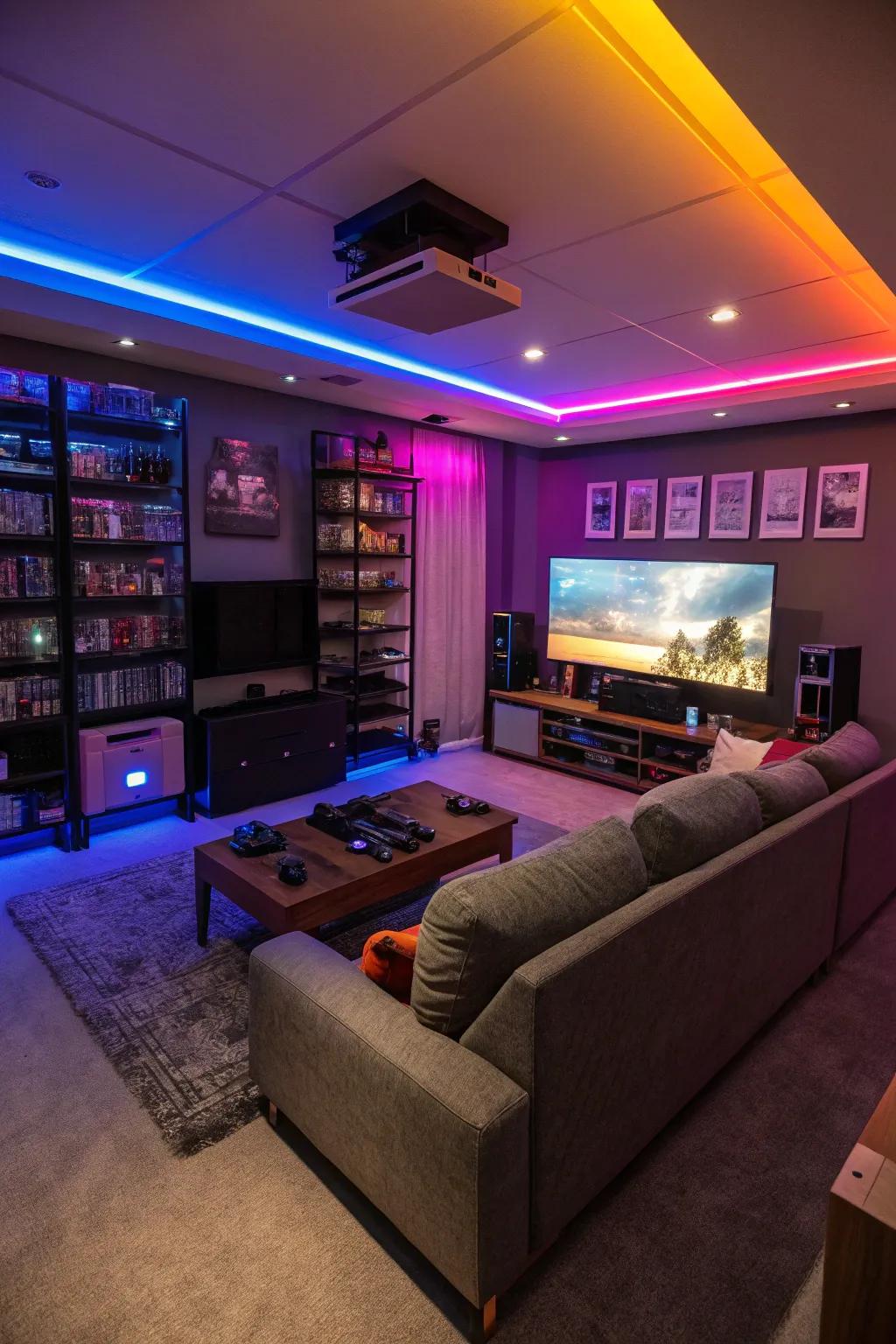 Smart illumination allows you to set the perfect gaming mood.