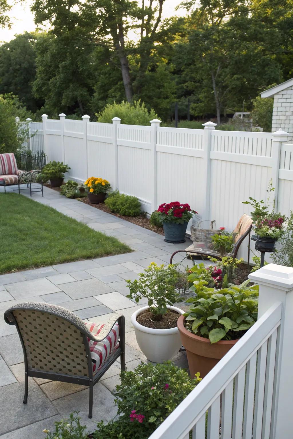 Plastic fencing offers a flexible and temporary garden solution.
