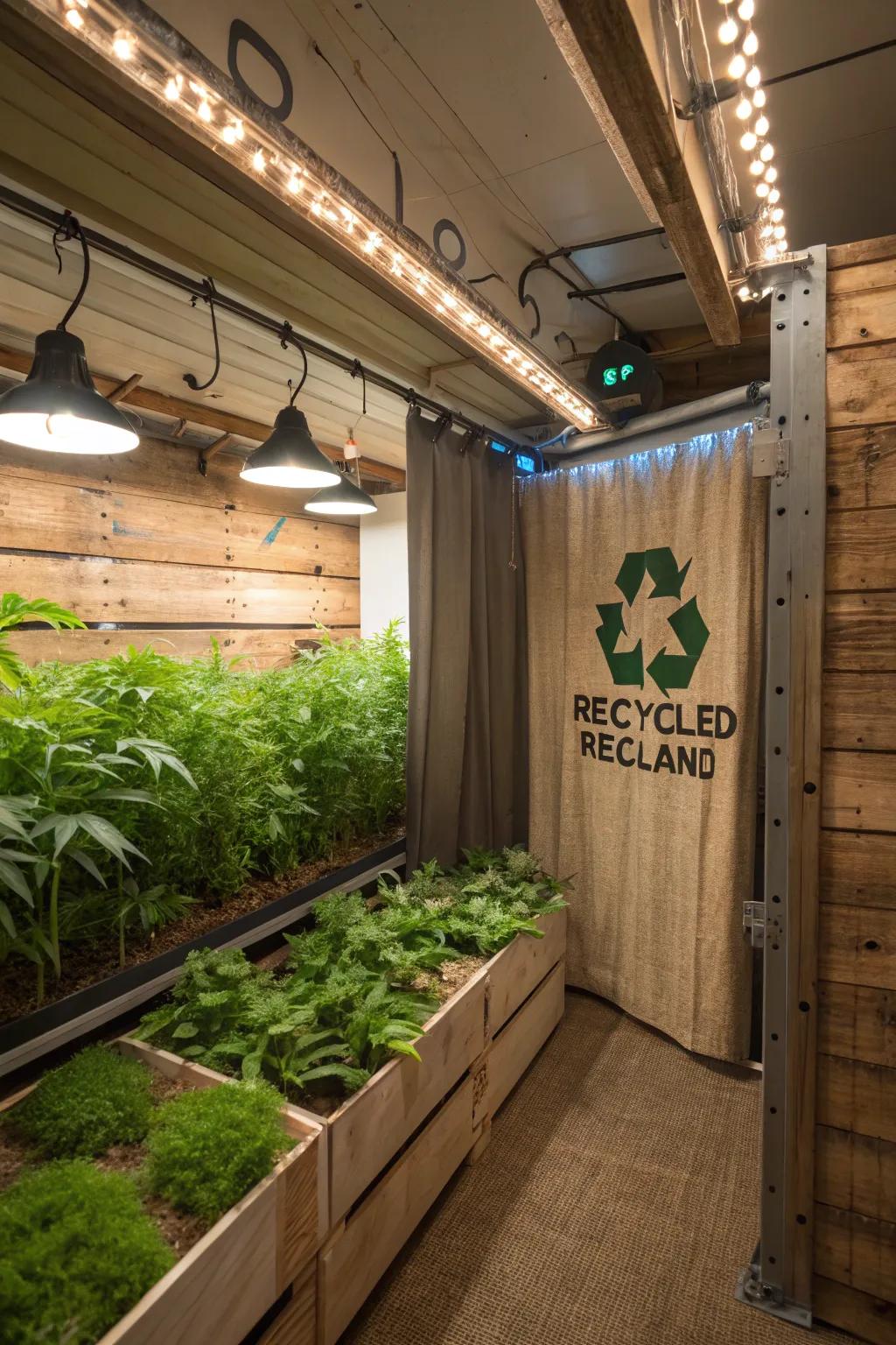 Using eco-friendly materials creates a sustainable and responsible grow area.