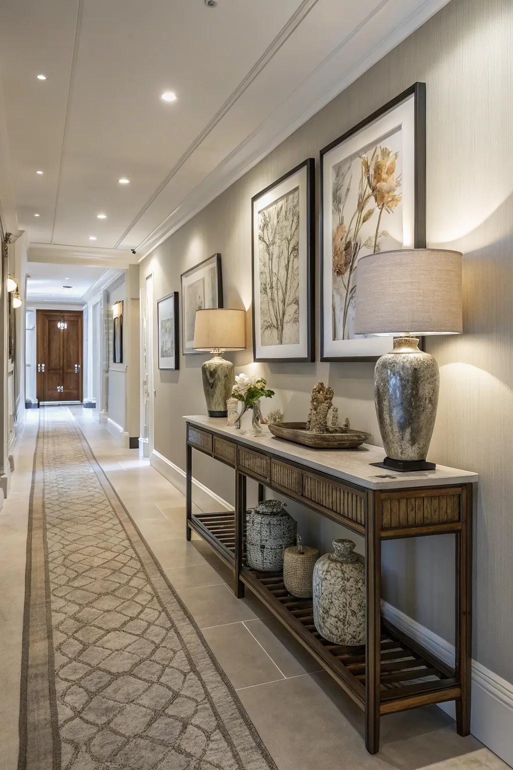 Combining art with useful furniture adds both utility and aesthetic appeal.