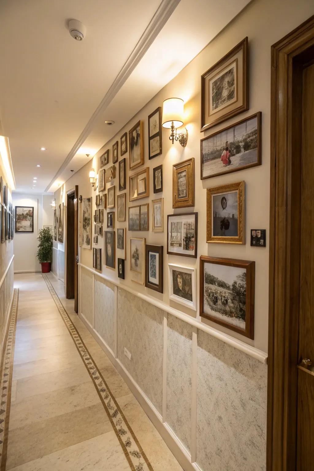 Aged frames contribute a nostalgic charm to your display.