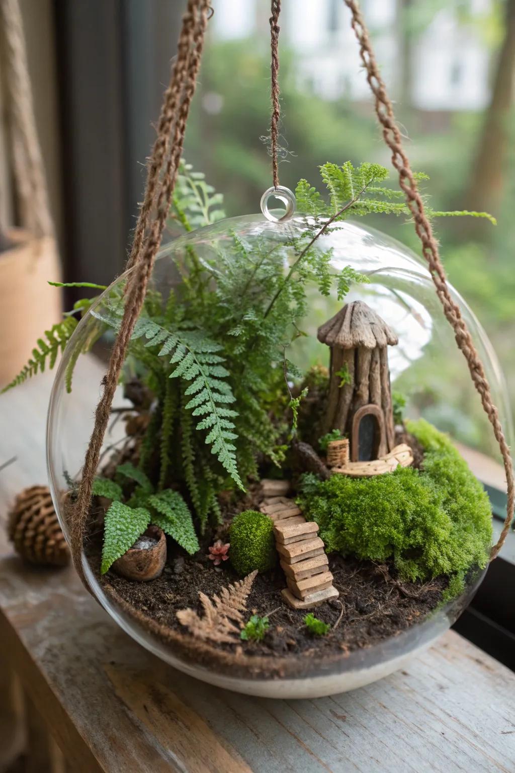A canopy-inspired terrarium, the perfect indulgence for nature aficionados.