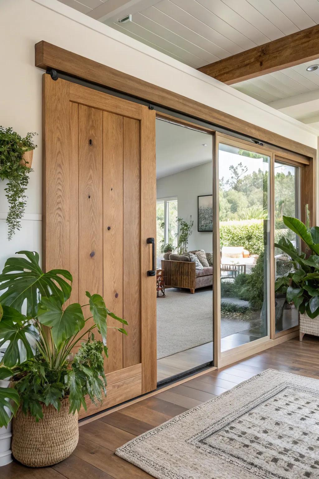 Opt for sustainable sliding doors for an eco-conscious home.