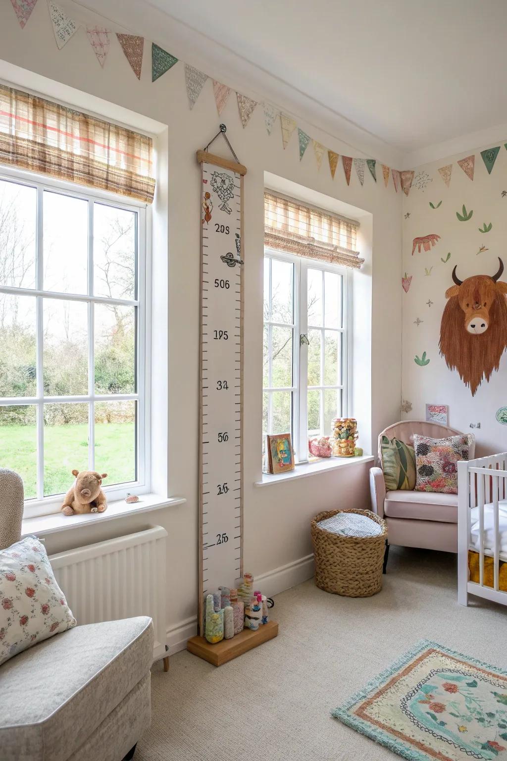 A development chart embodies a practical and lovely addition to any nursery.