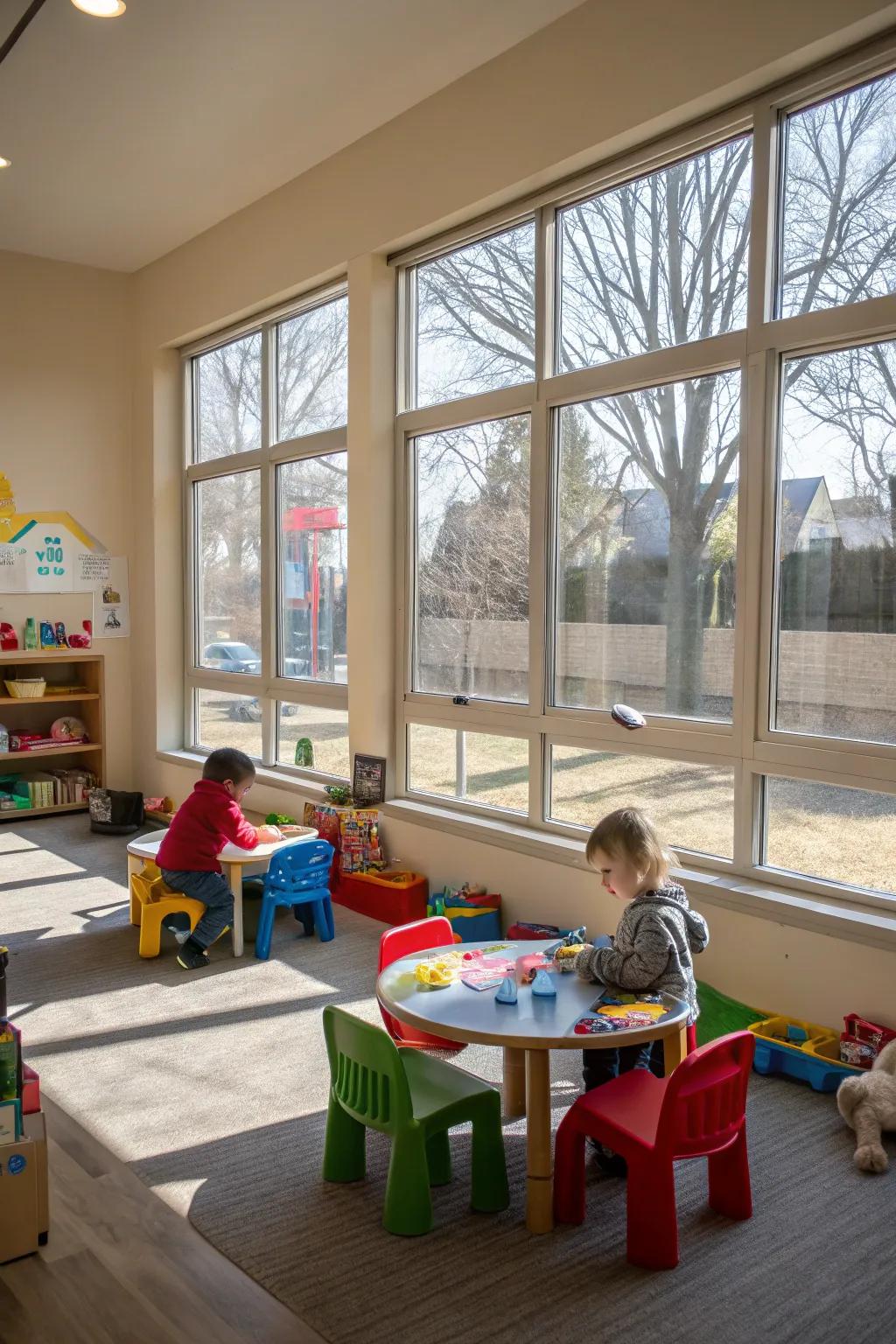 Natural light can brighten the room and improve the overall atmosphere.