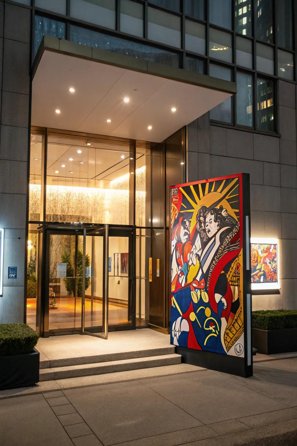 A focal artwork transforming your entrance into a gallery.
