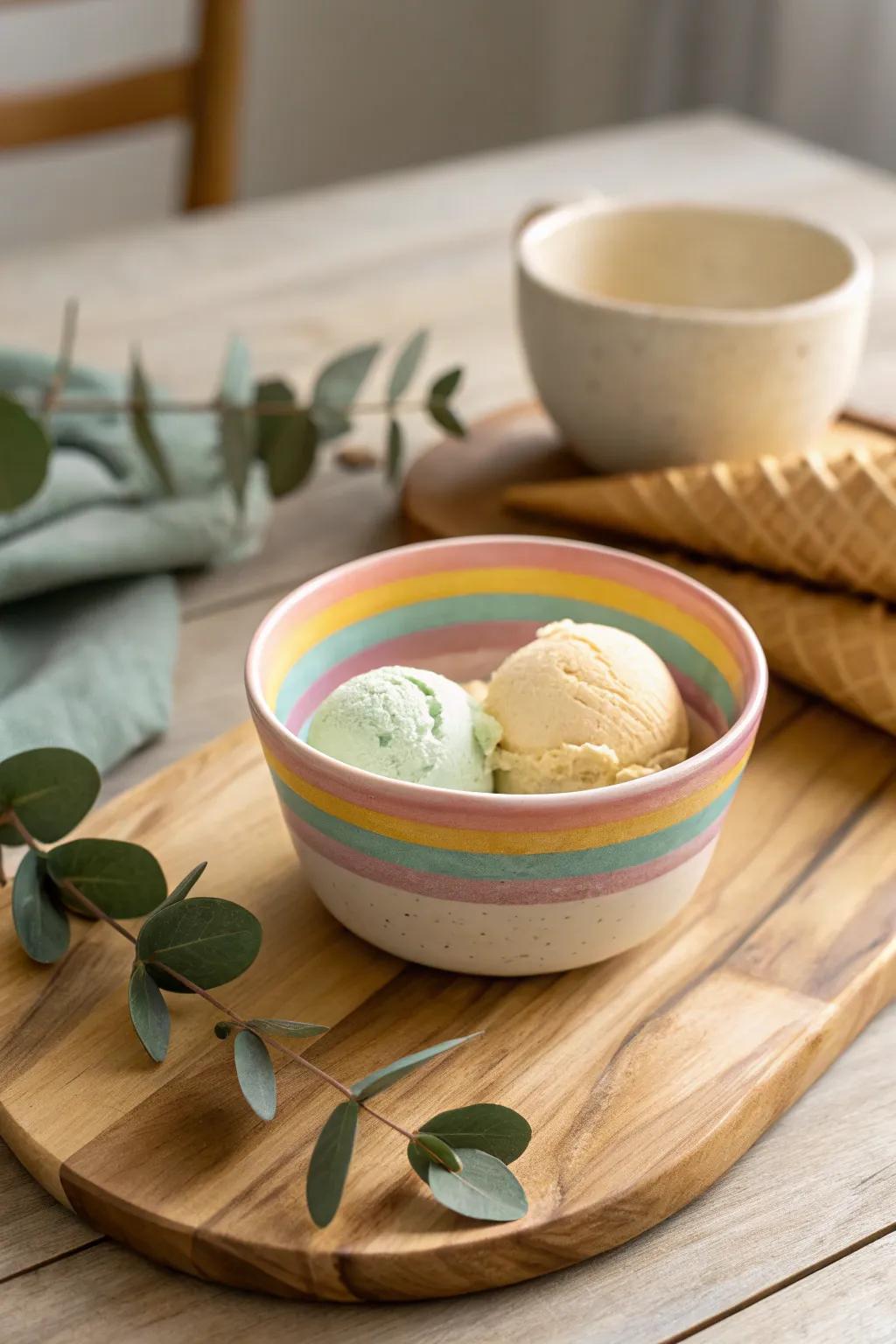 Indulge in a scoop of joy using this spectrum-hued delight! 🌈🍦