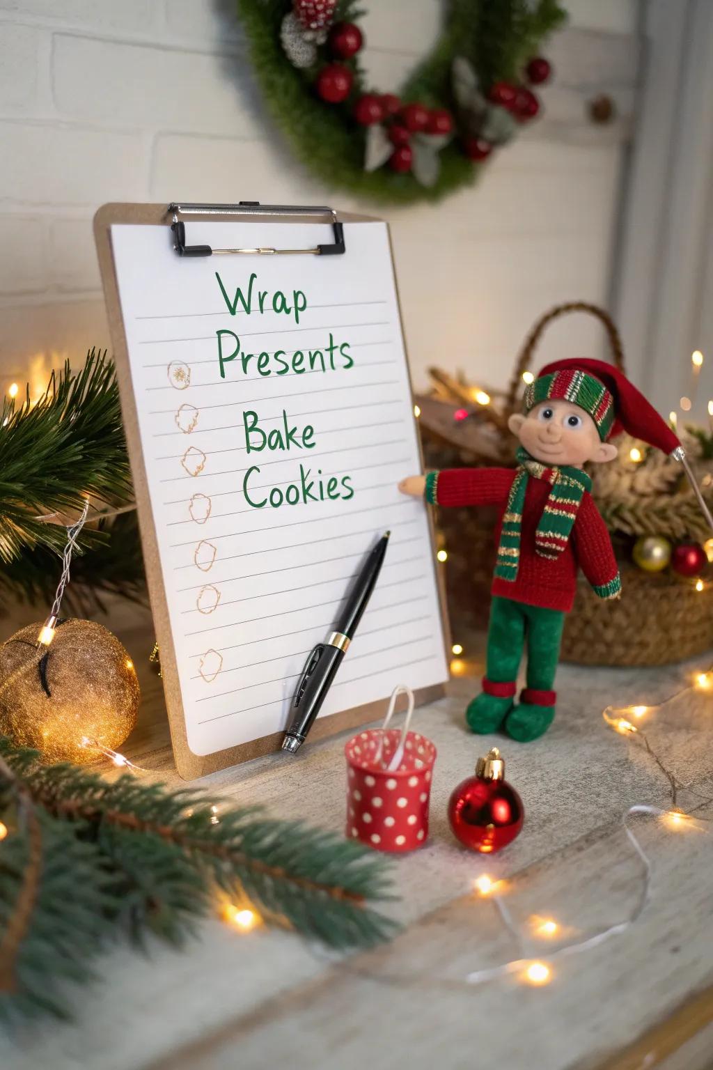 An interactive checklist with the Helper brings fun holiday plans.